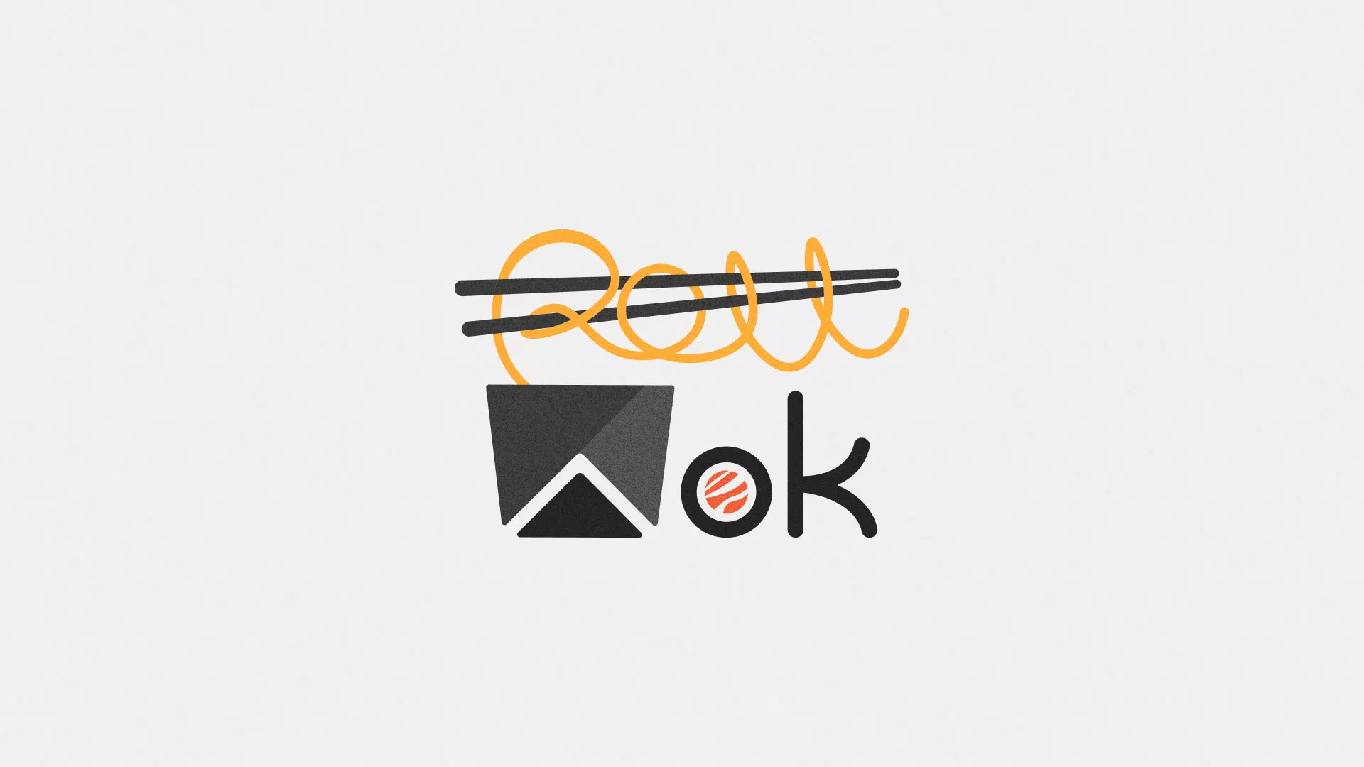 Разработка логотипа суши-бара «Roll Wok Club» в Амурске